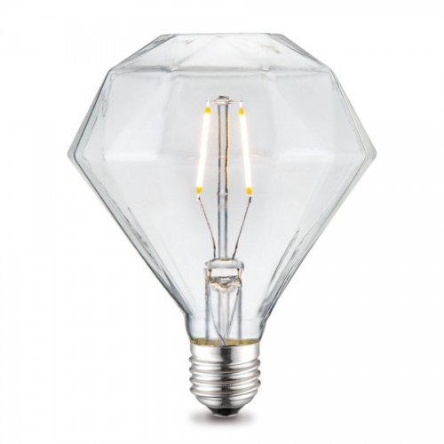 LED Deko-Glühbirne Diamant klar 4 Watt E27