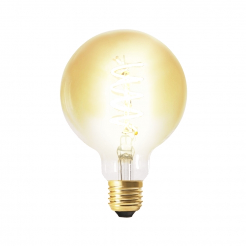 Deko-Glühbirne Kugel Globe LED Twist Edison Style E27 Energiesparend