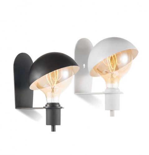 Design-Wandlampe Dyna Metall mit flexiblem Lampenschirm & mit Kabel und Stecker