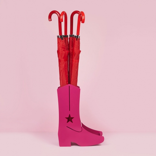 Preview: Schirmständer im Cowboystiefel-Design pinke Boots